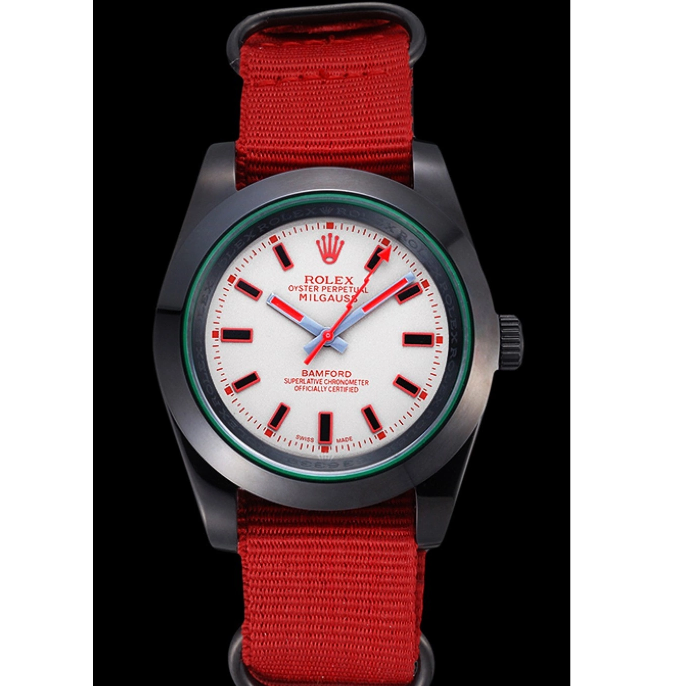 Best AAA Replica Sites Strap Bamford 622002 Rolex Nylon Red Milgauss 0702